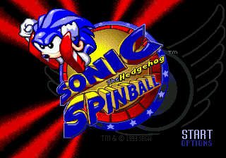 Sonic Spinball (Japan) Title Screen